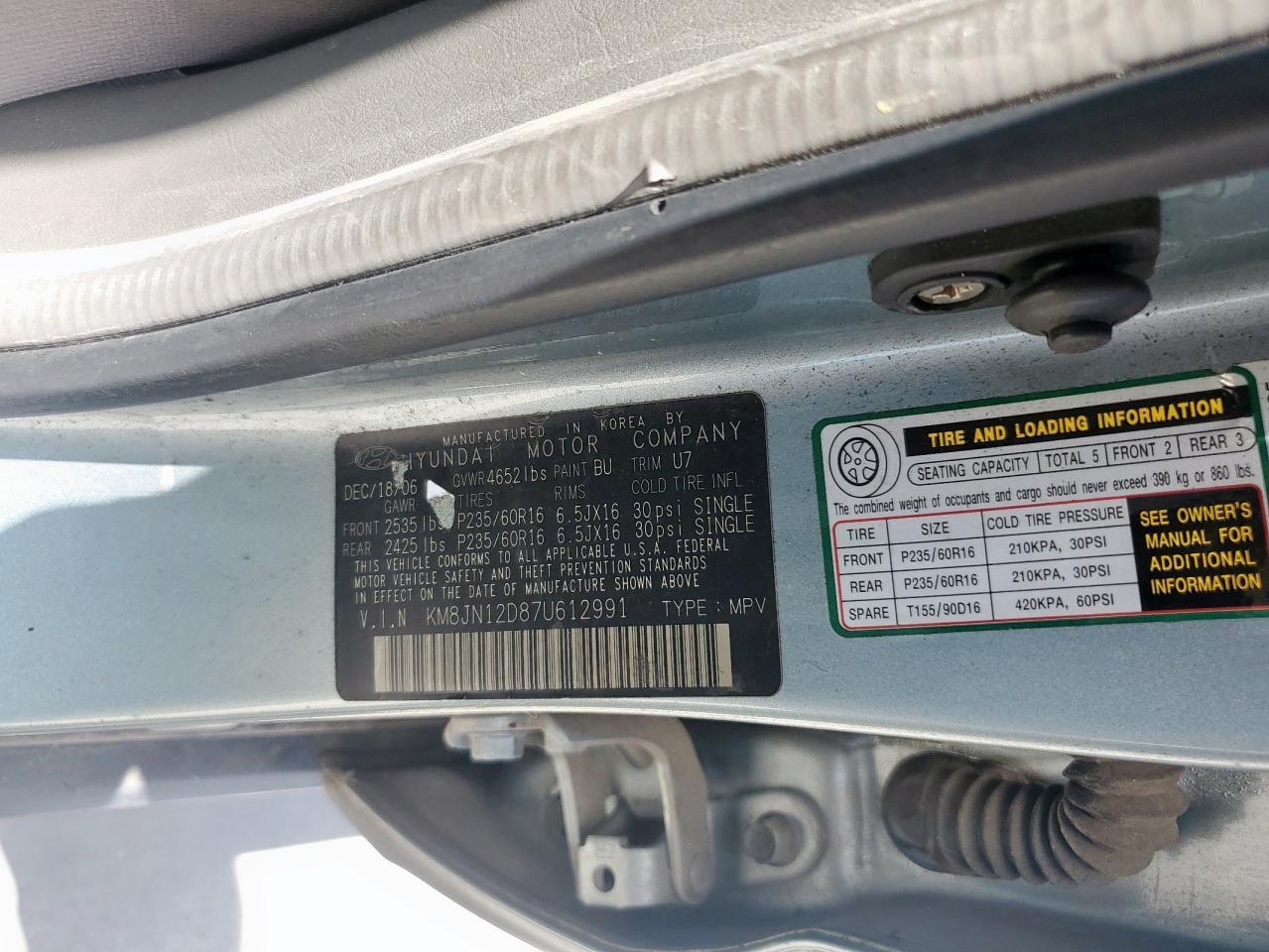 2007 HYUNDAI TUCSON
