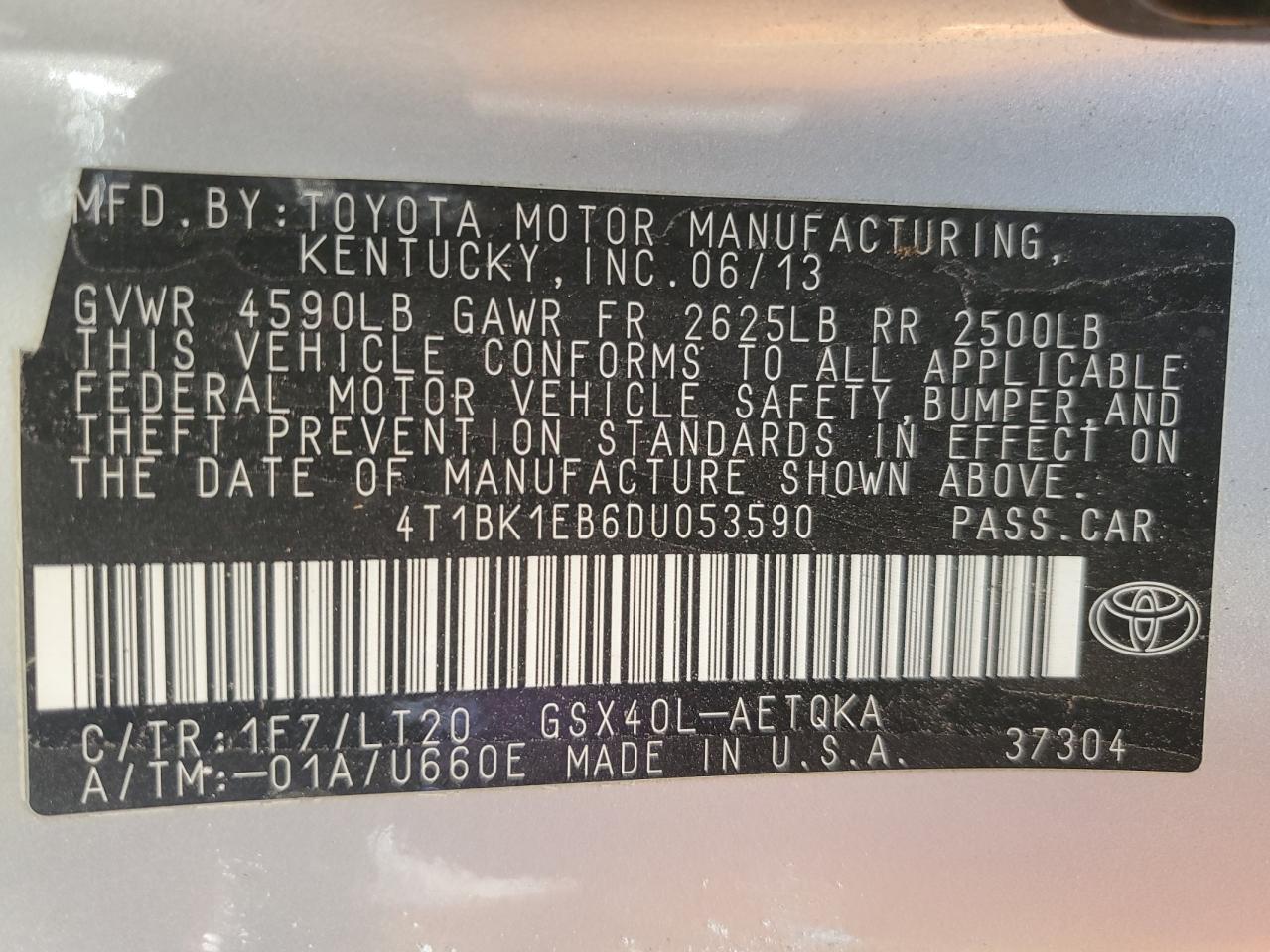 2013 TOYOTA Avalon