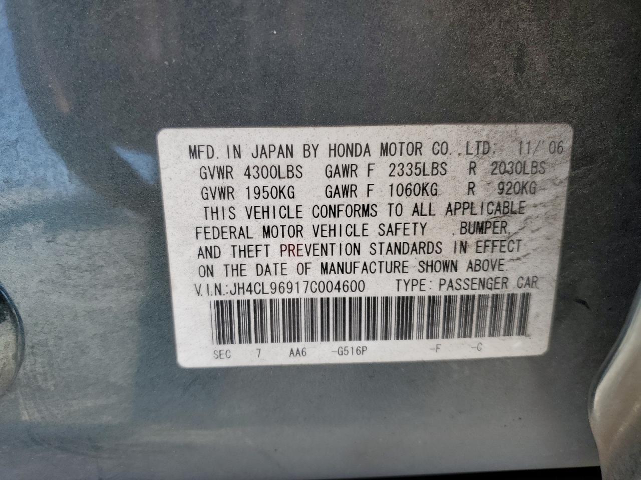 2007 ACURA TSX