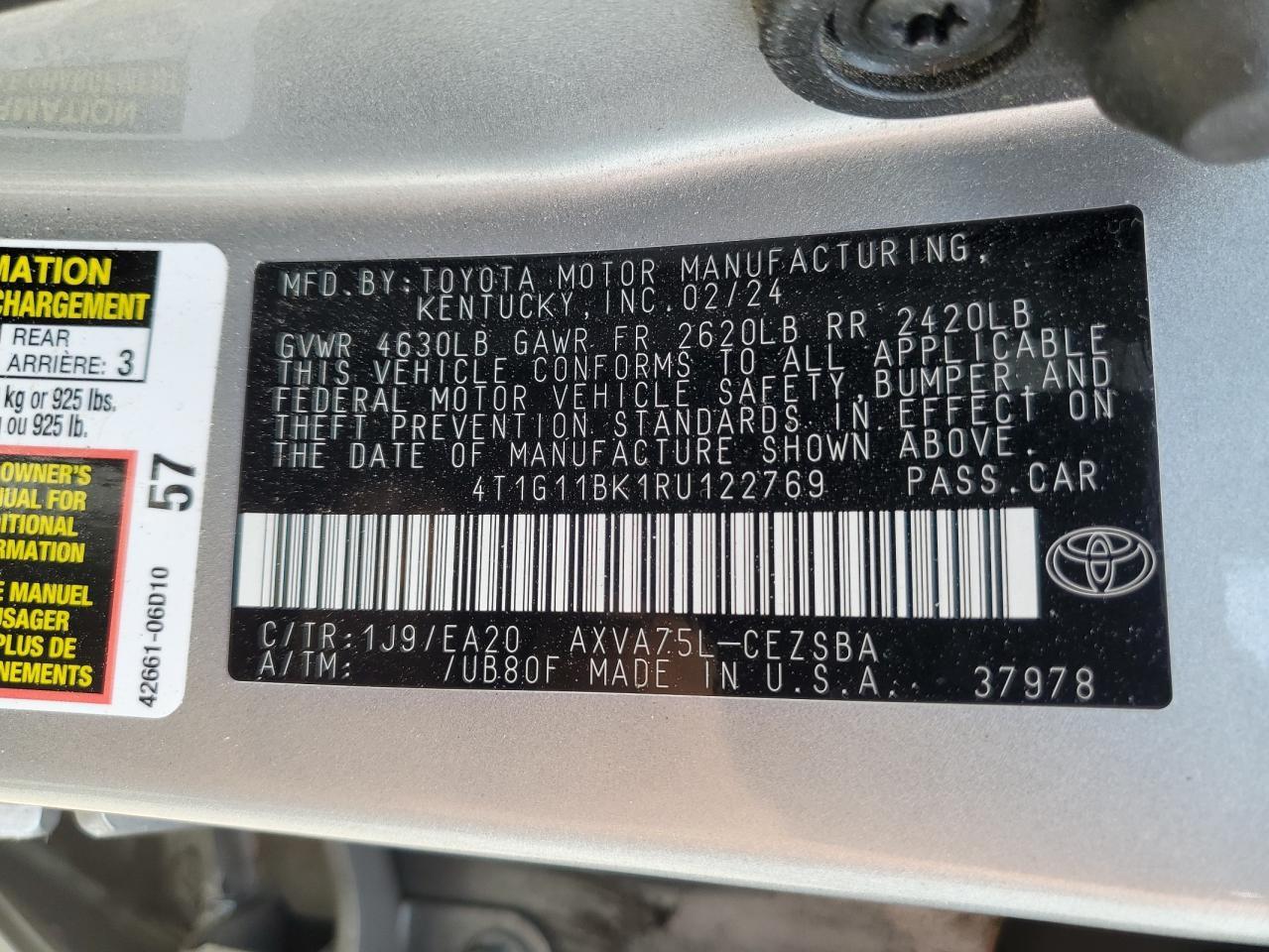 2024 TOYOTA CAMRY