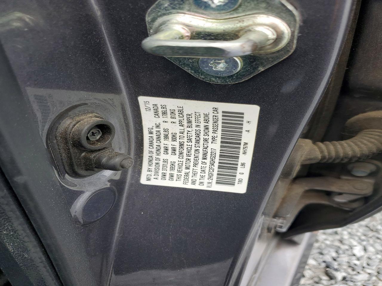 2016 HONDA CIVIC