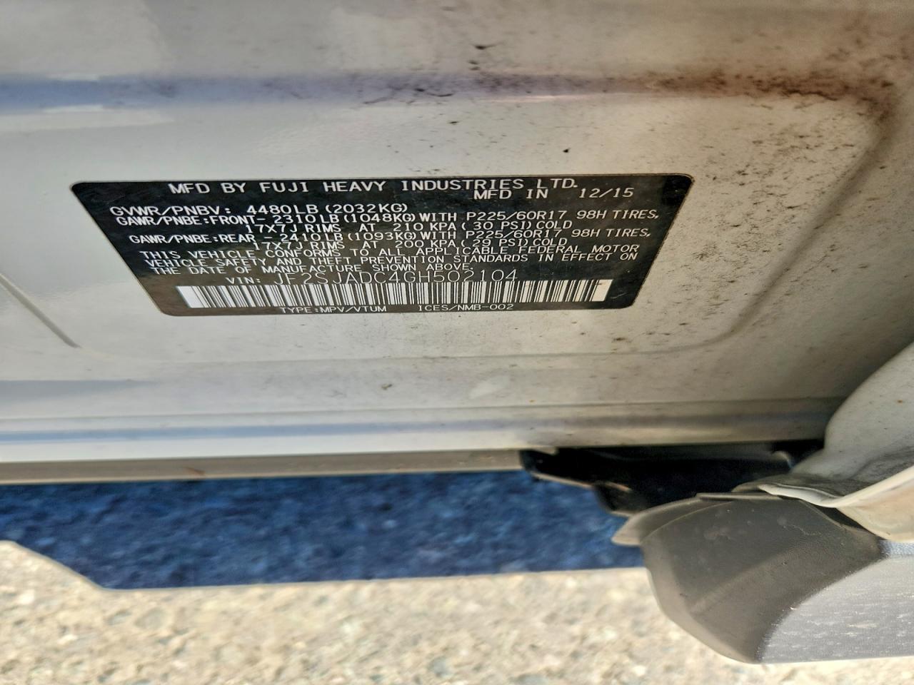 2016 SUBARU FORESTER