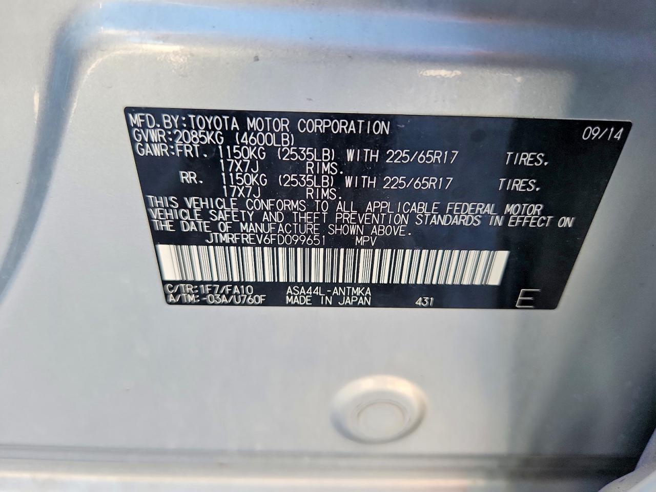 2015 TOYOTA RAV4