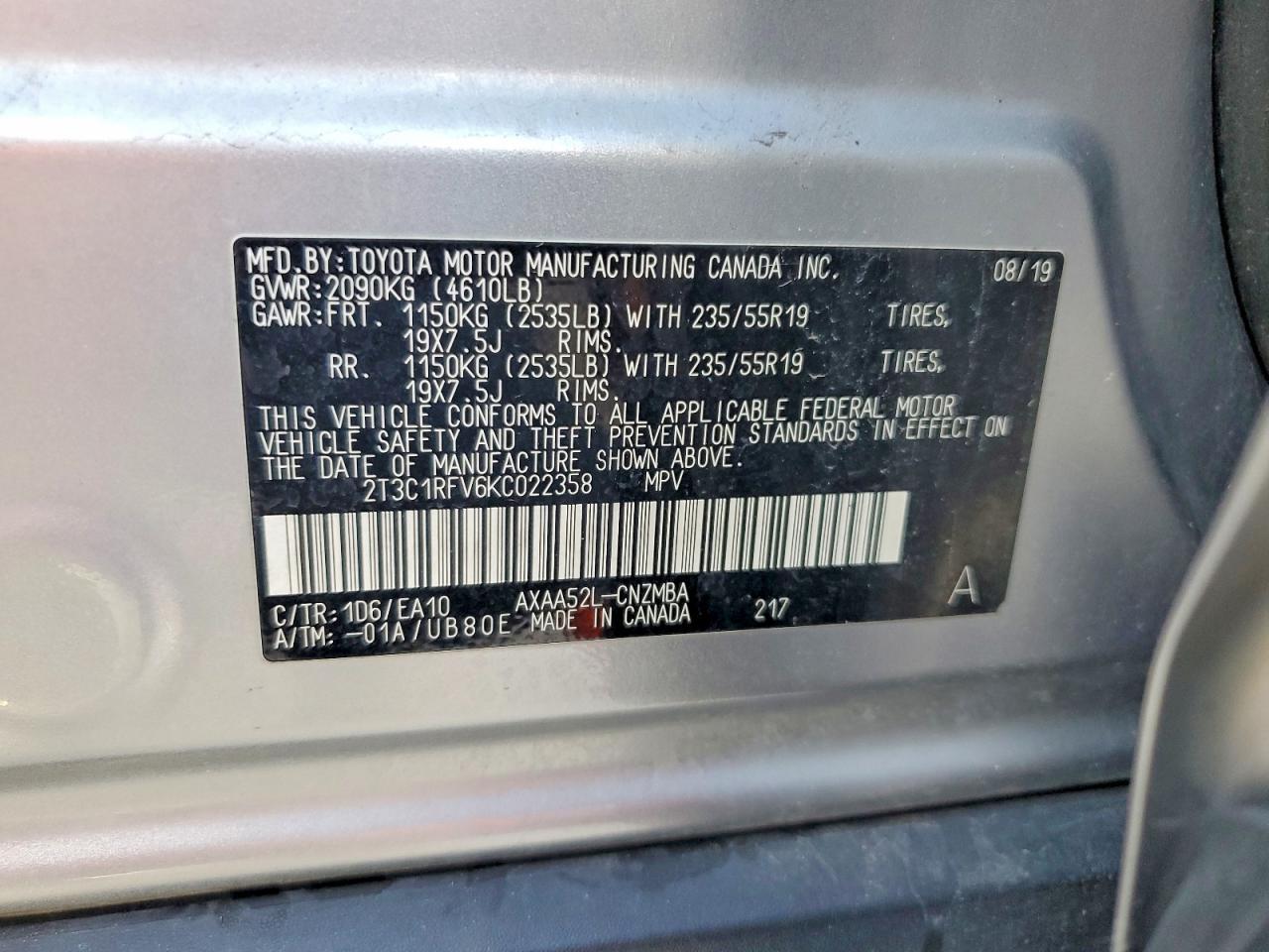 2019 TOYOTA RAV4
