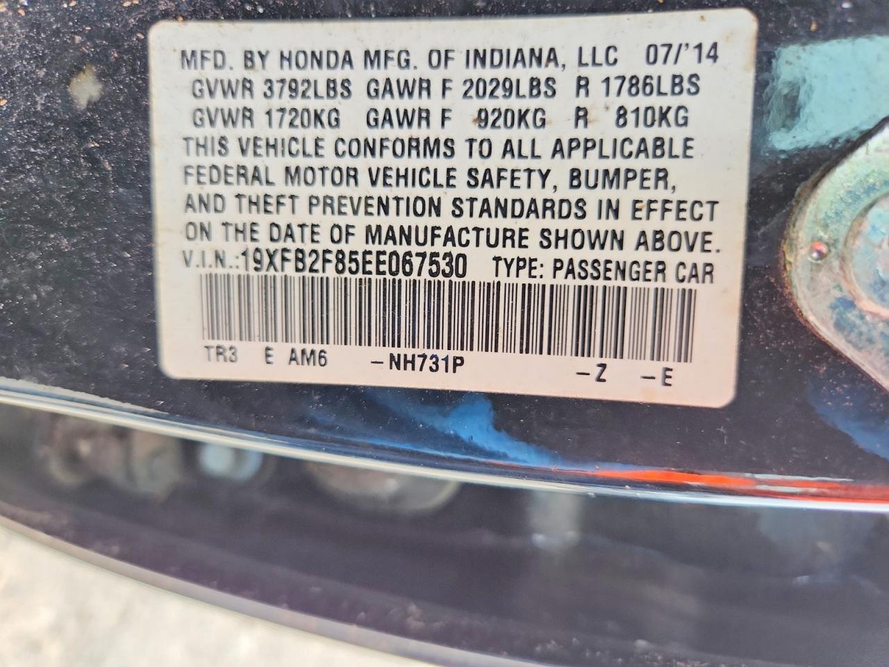 2014 HONDA CIVIC