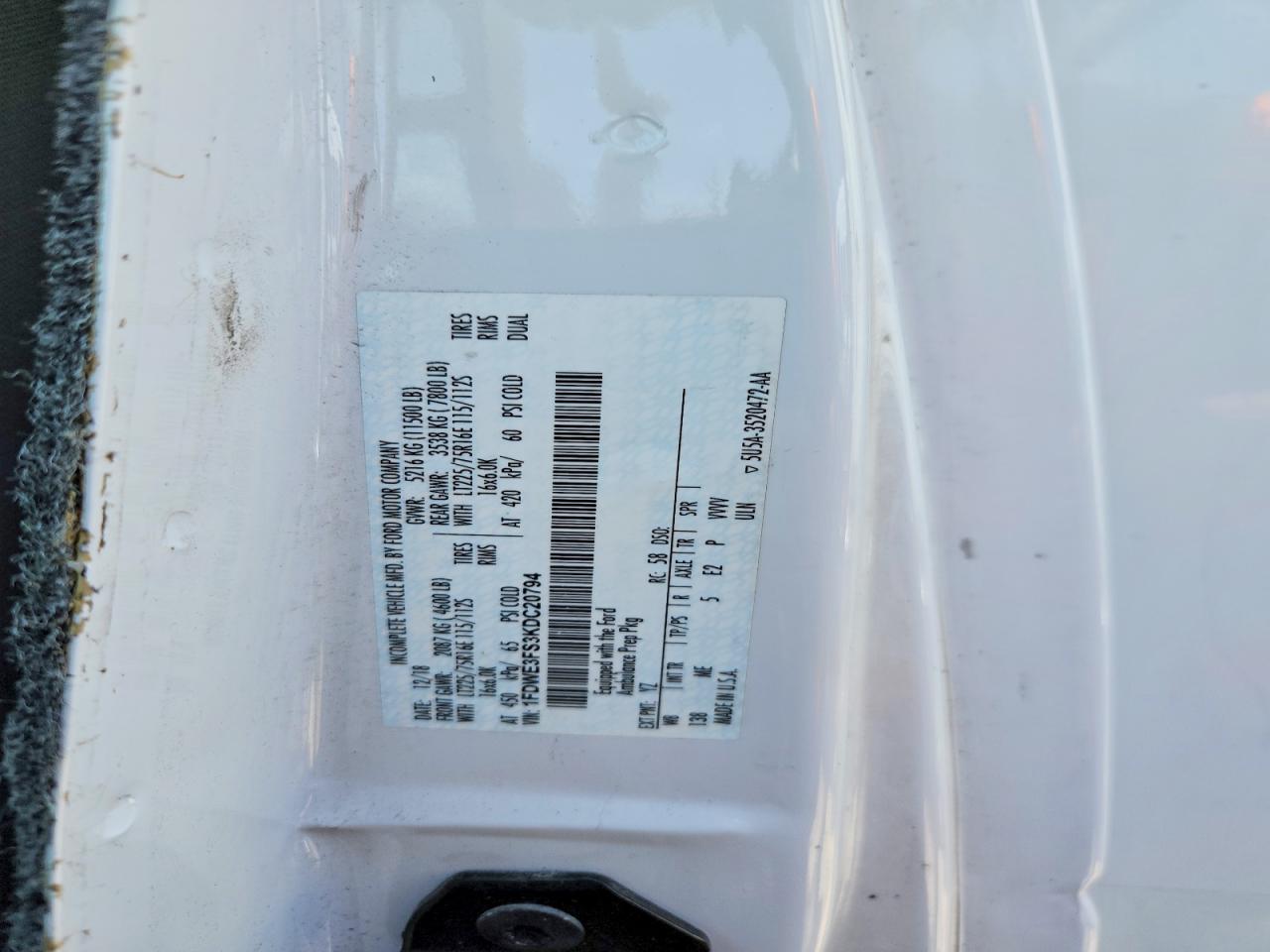 2019 FORD ECONOLINE