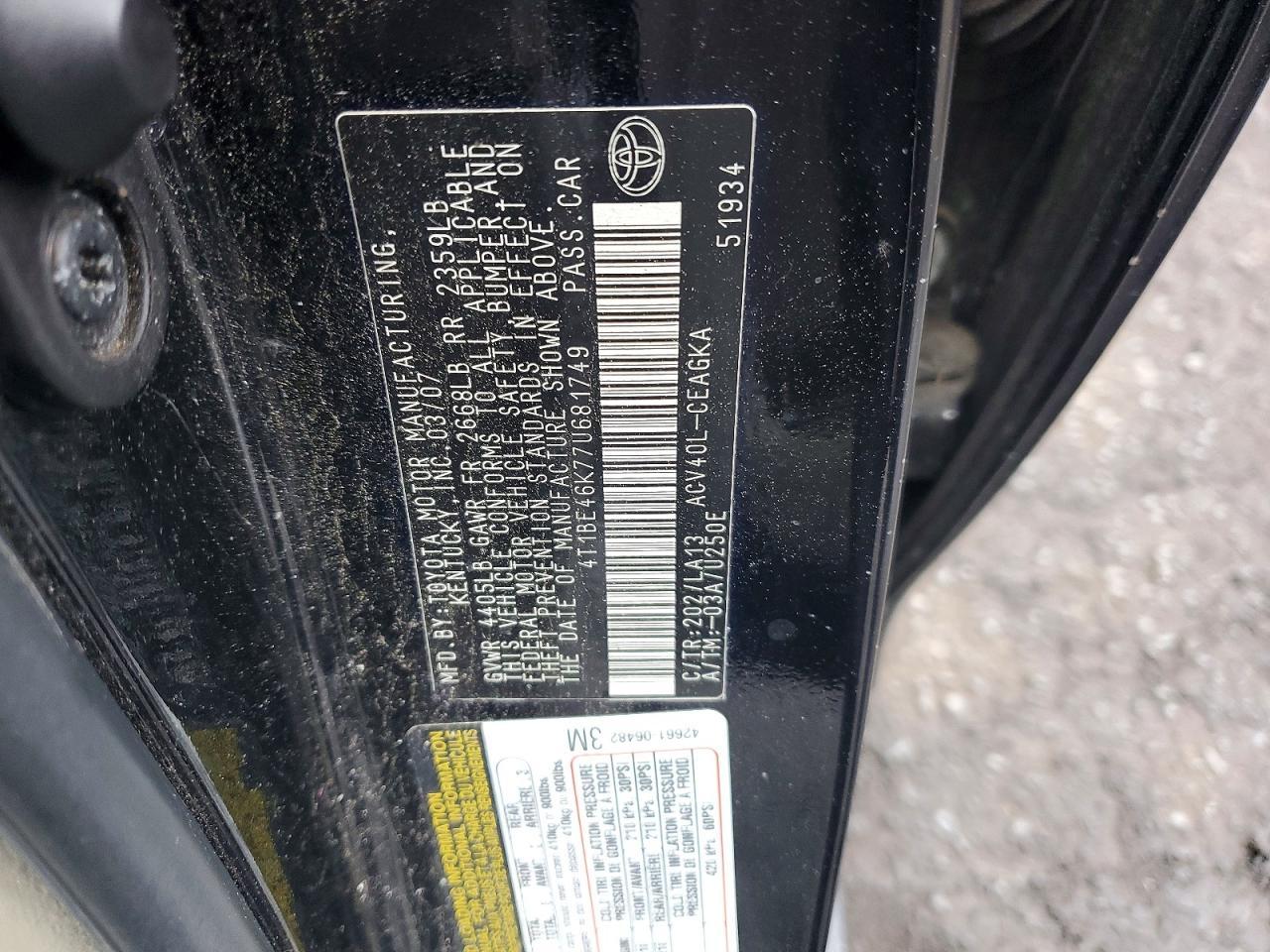 2007 TOYOTA CAMRY