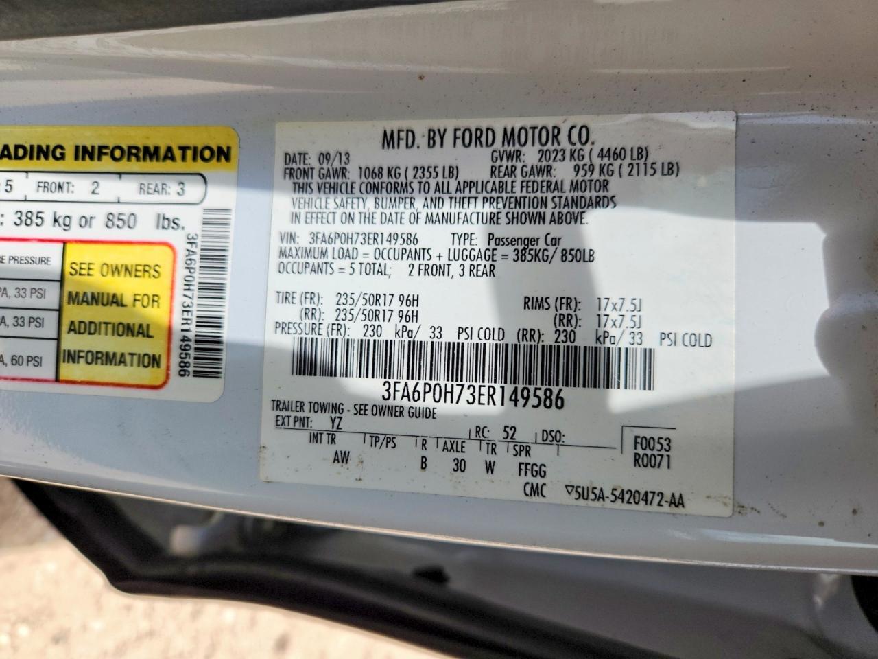 2014 FORD FUSION