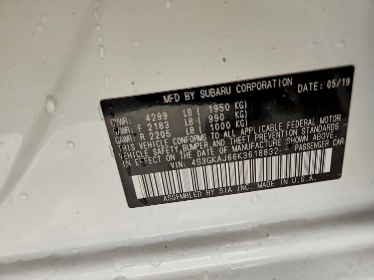 2019 SUBARU IMPREZA