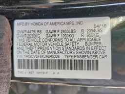 2018 HONDA ACCORD