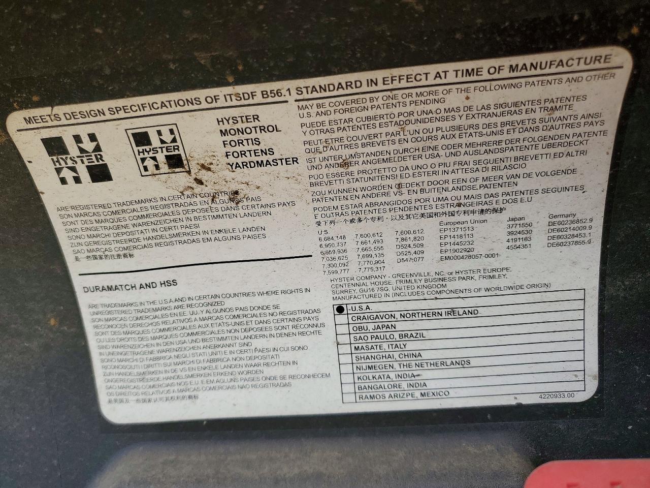 2018 Hyster Unknown