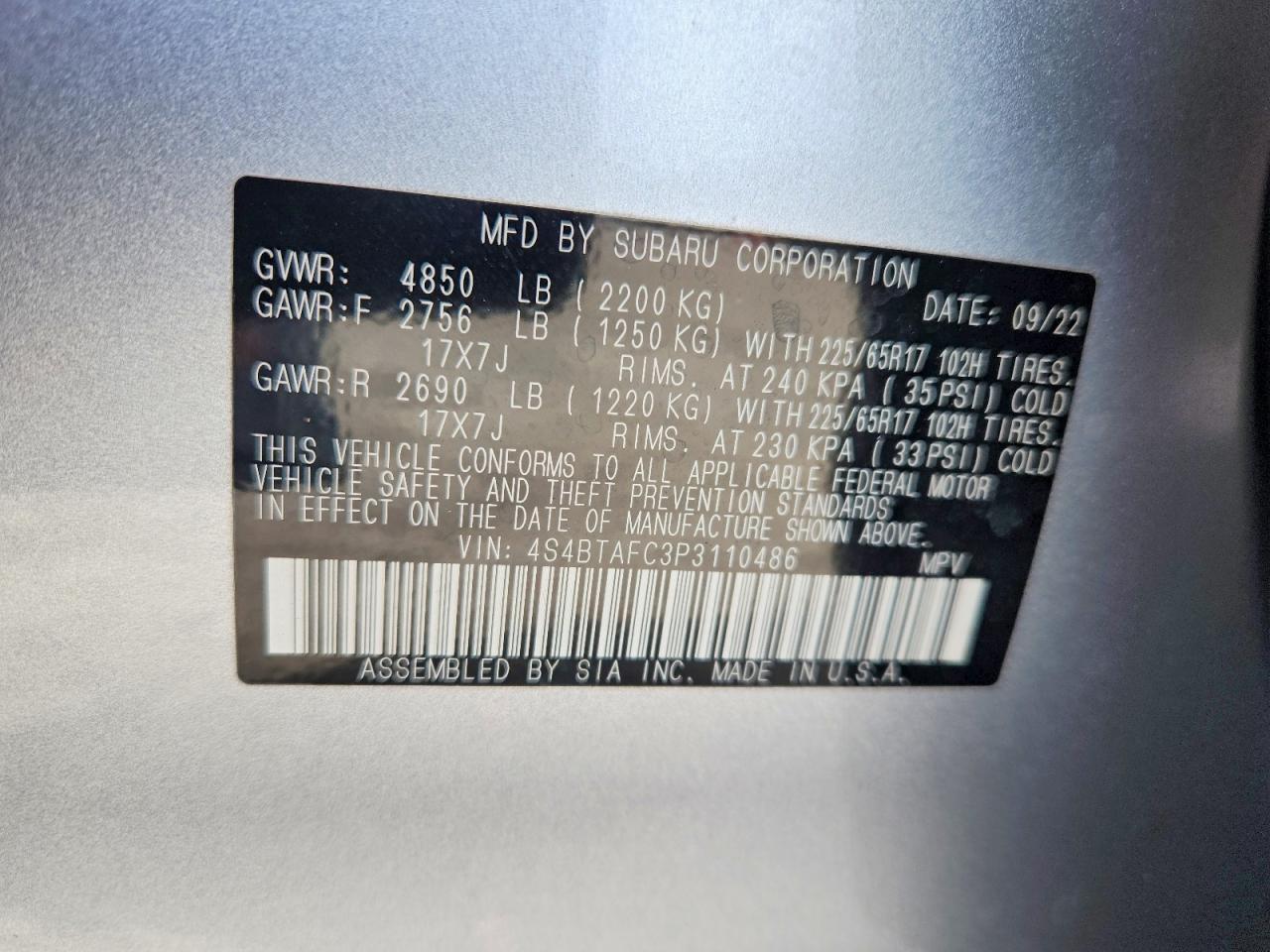 2023 SUBARU Outback
