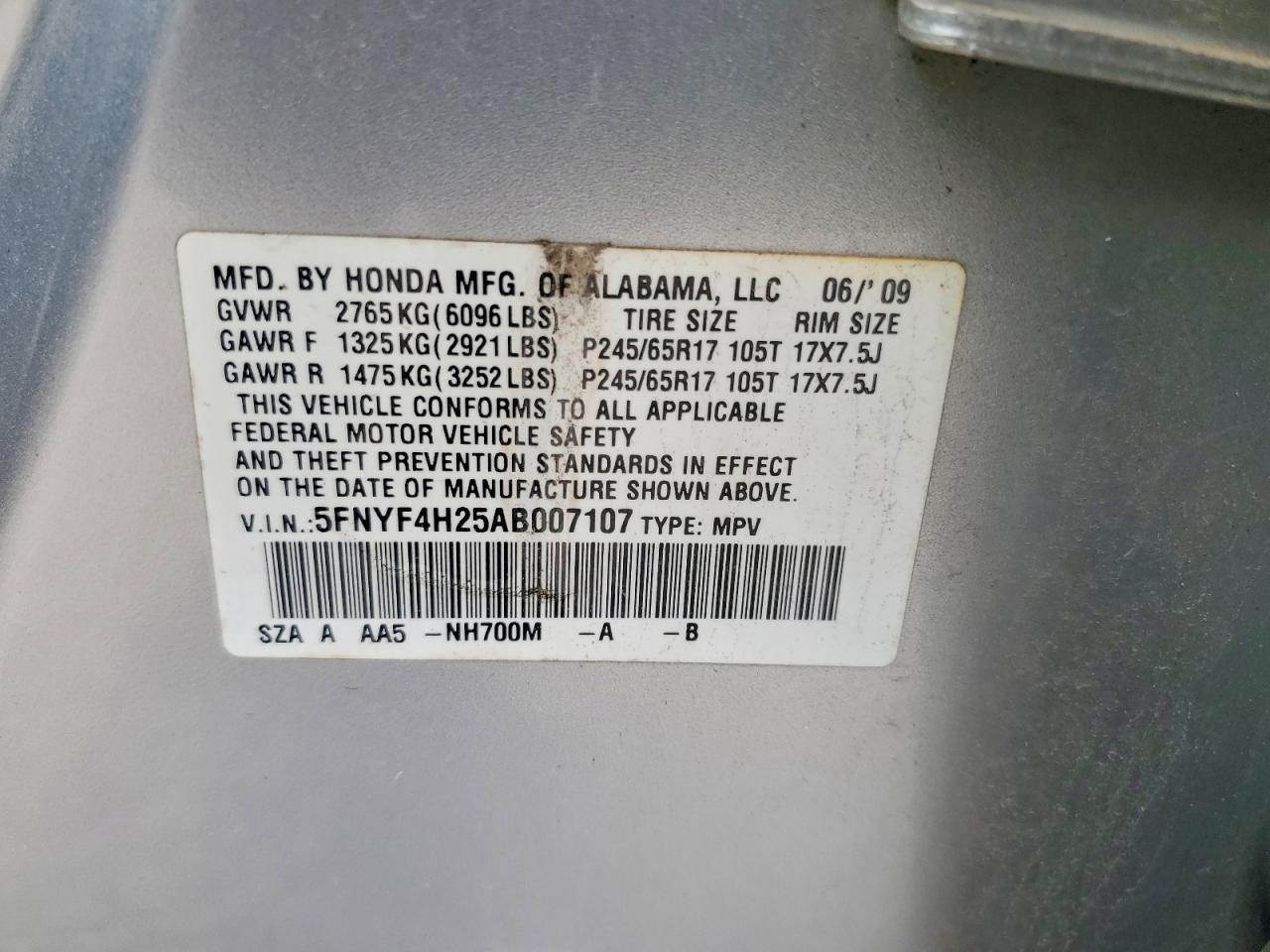 2010 HONDA PILOT