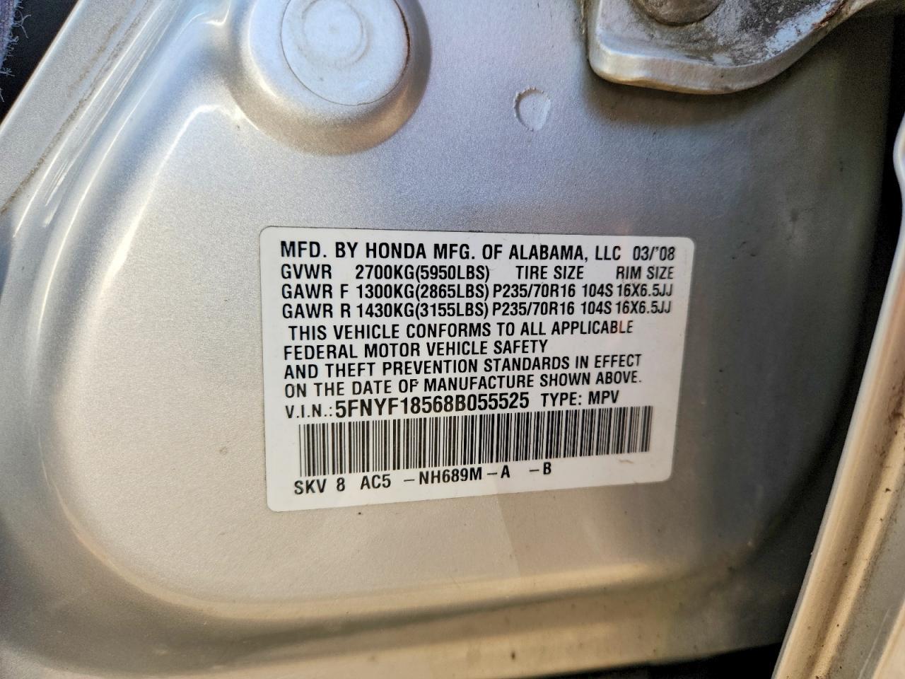 2008 HONDA PILOT