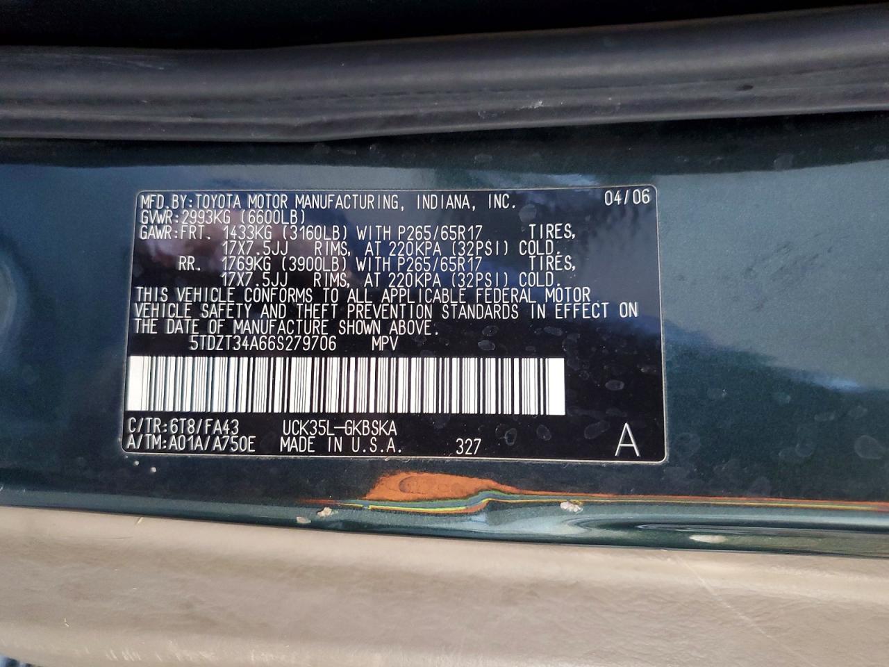 2006 TOYOTA Sequoia