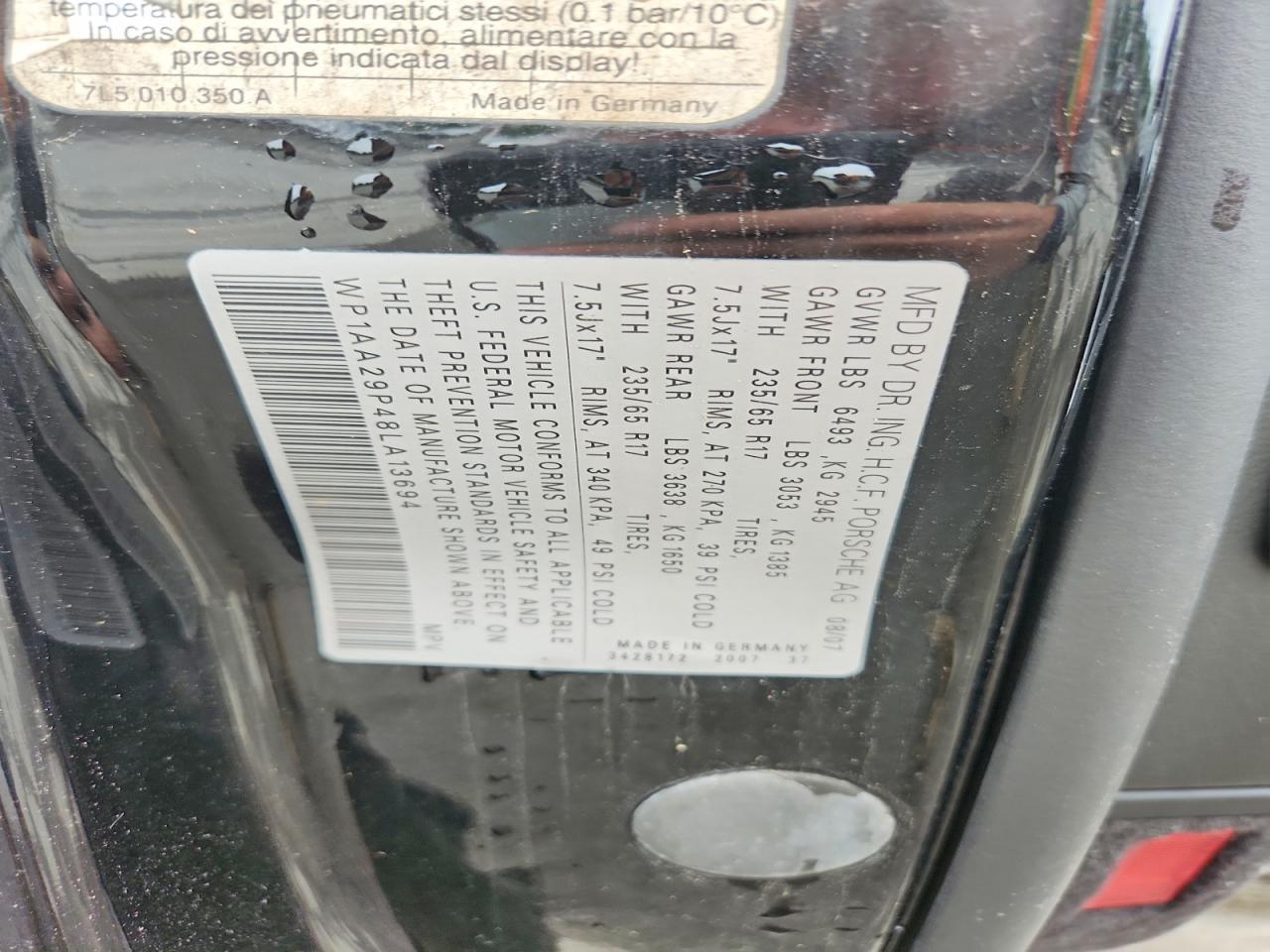 2008 PORSCHE CAYENNE