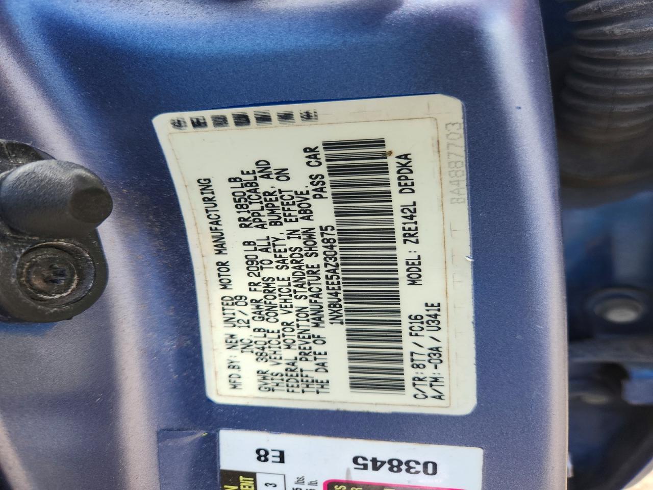 2010 TOYOTA COROLLA