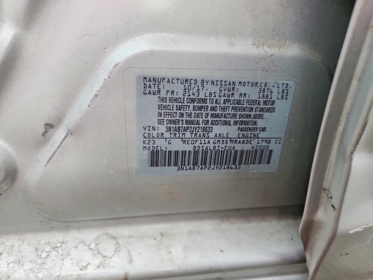 2018 NISSAN SENTRA
