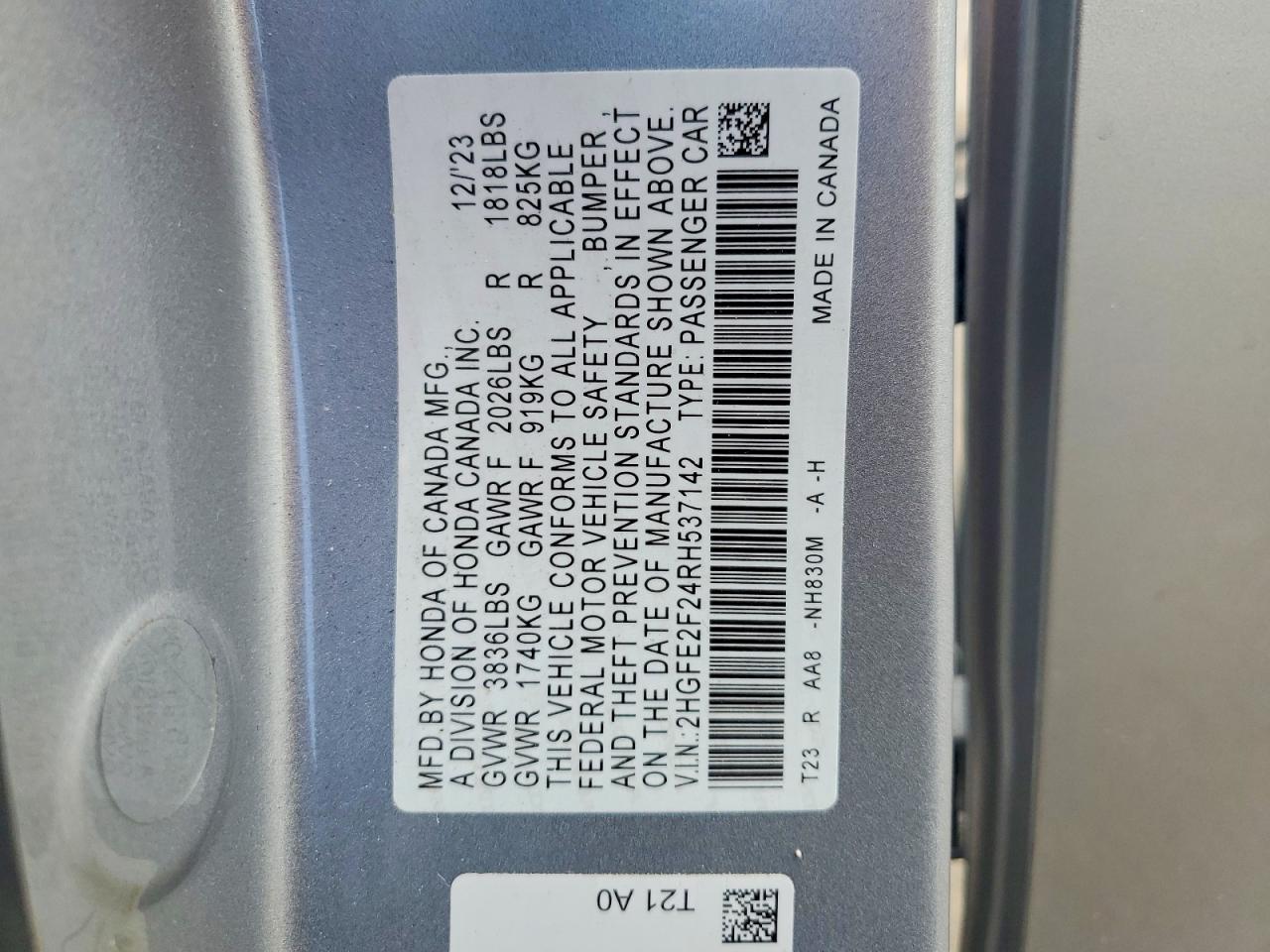 2024 HONDA CIVIC
