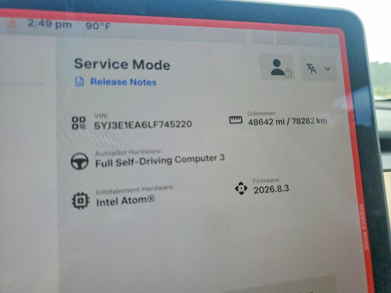 2020 TESLA MODEL 3