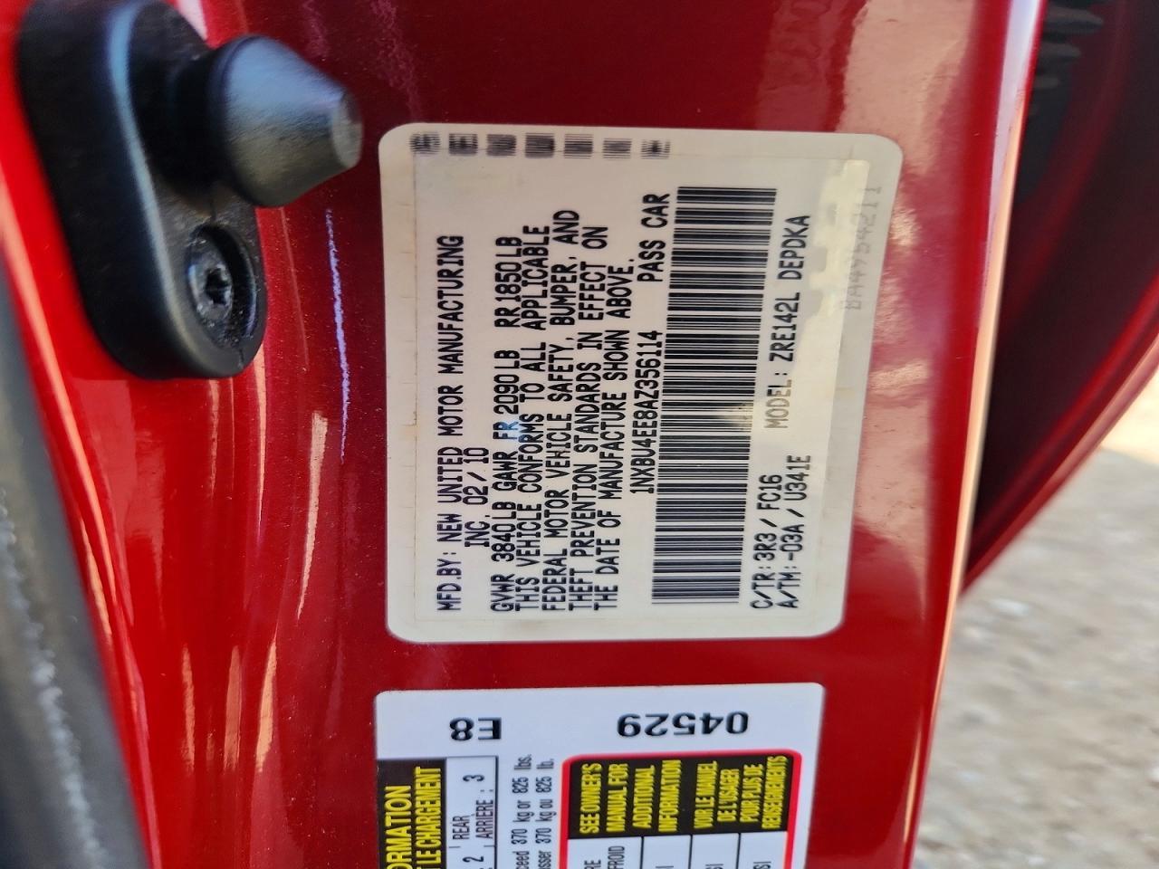 2010 TOYOTA COROLLA