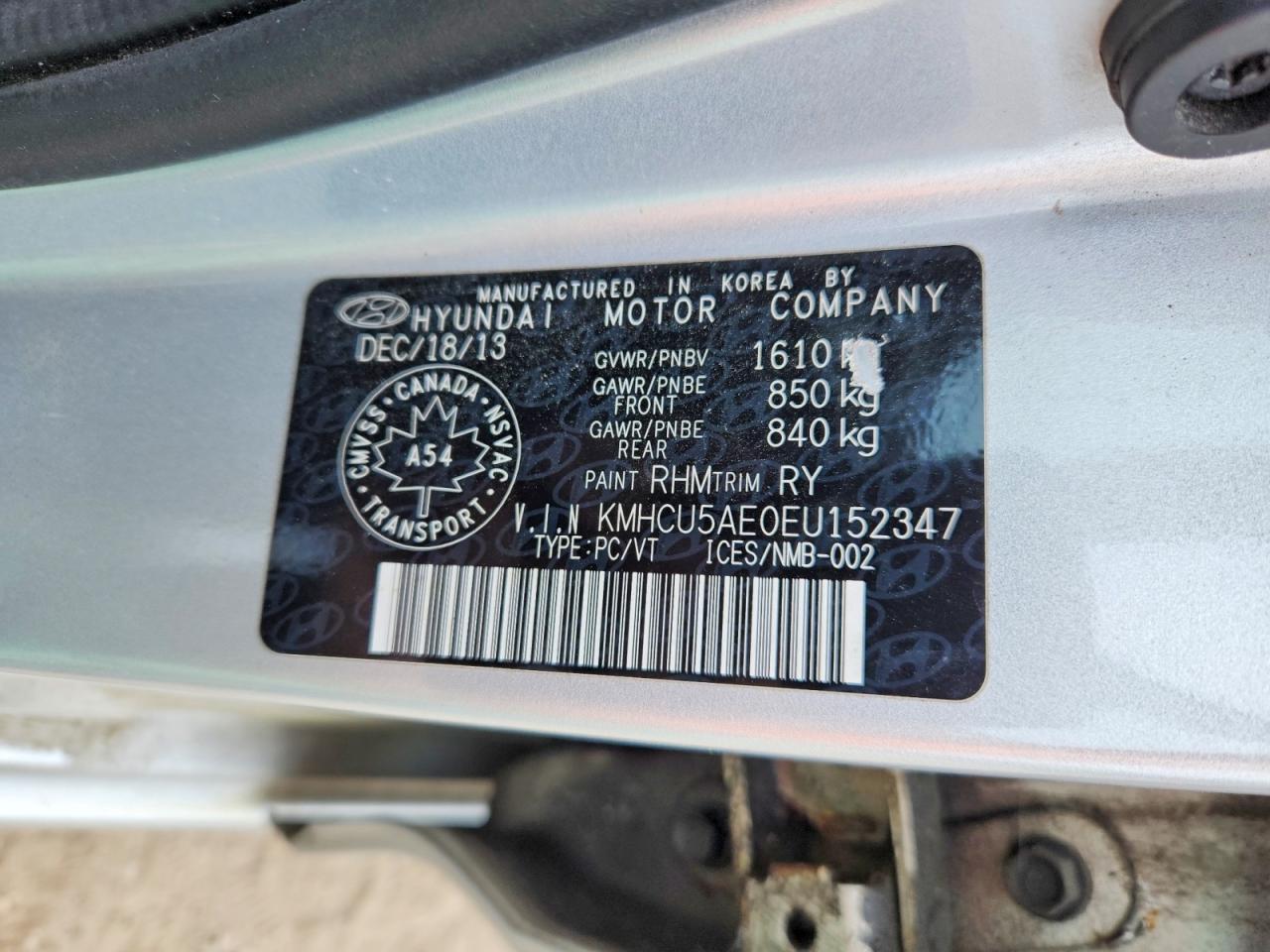 2014 HYUNDAI ACCENT