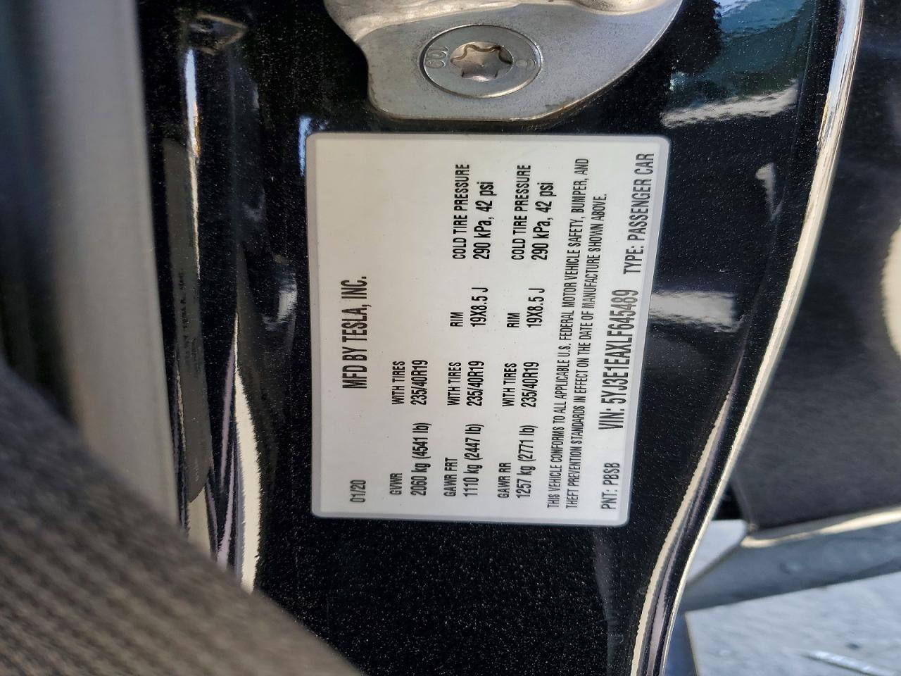2020 TESLA MODEL 3