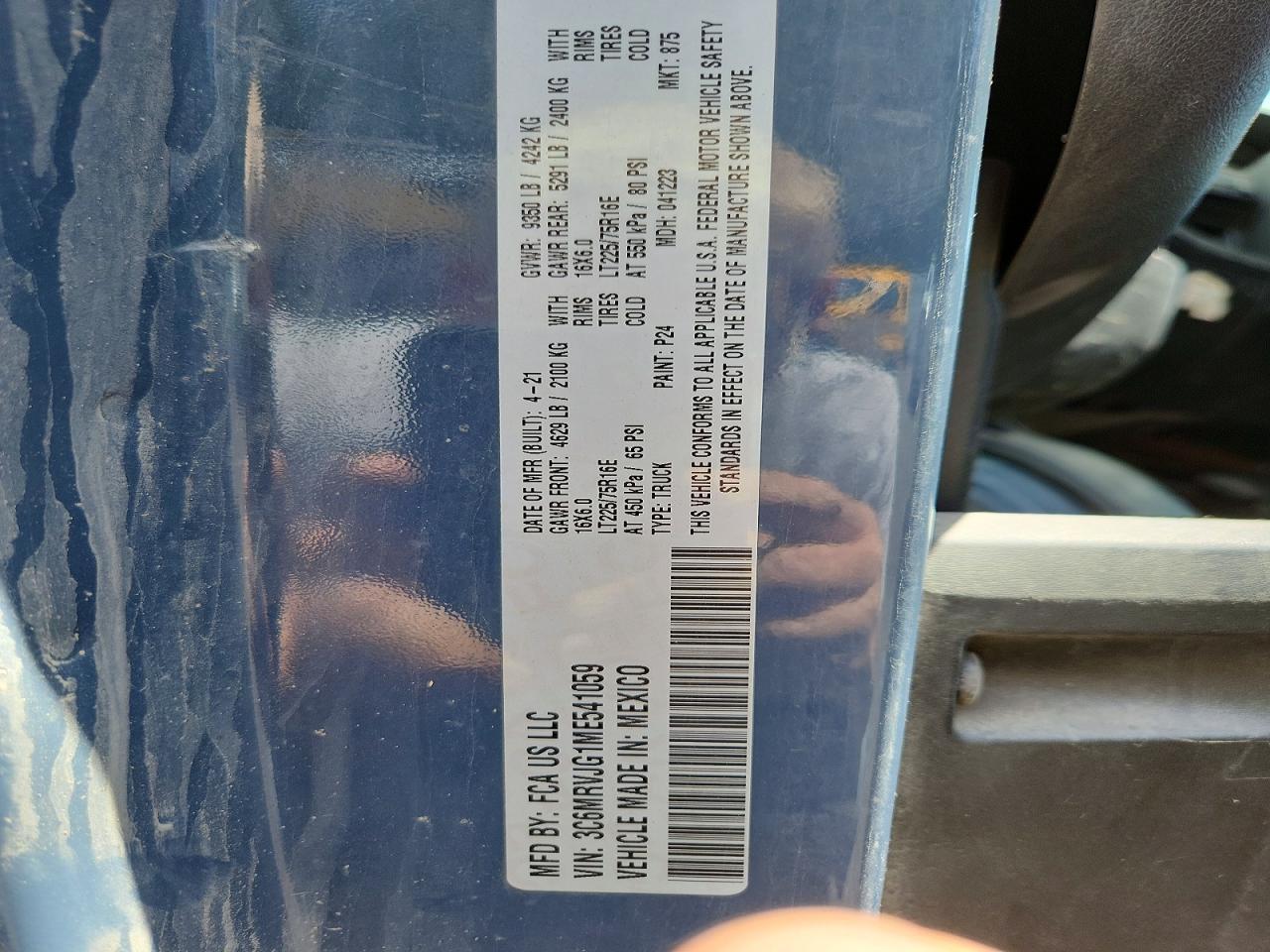 2021 RAM ProMaster 3500