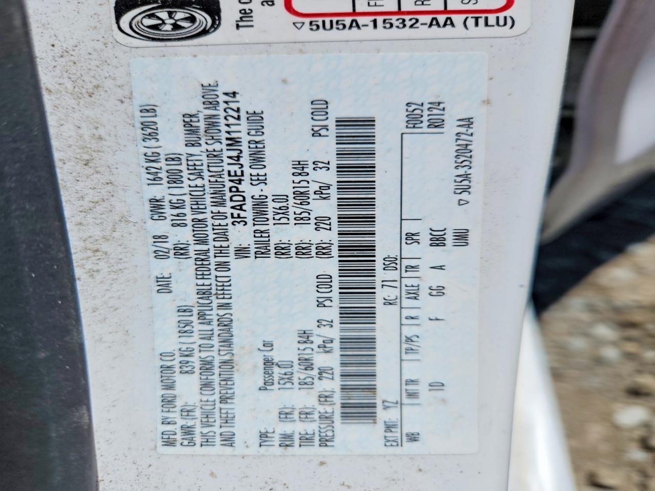 2018 FORD Fiesta