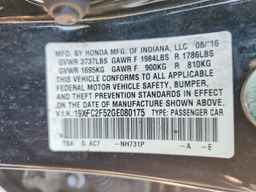 2016 HONDA CIVIC