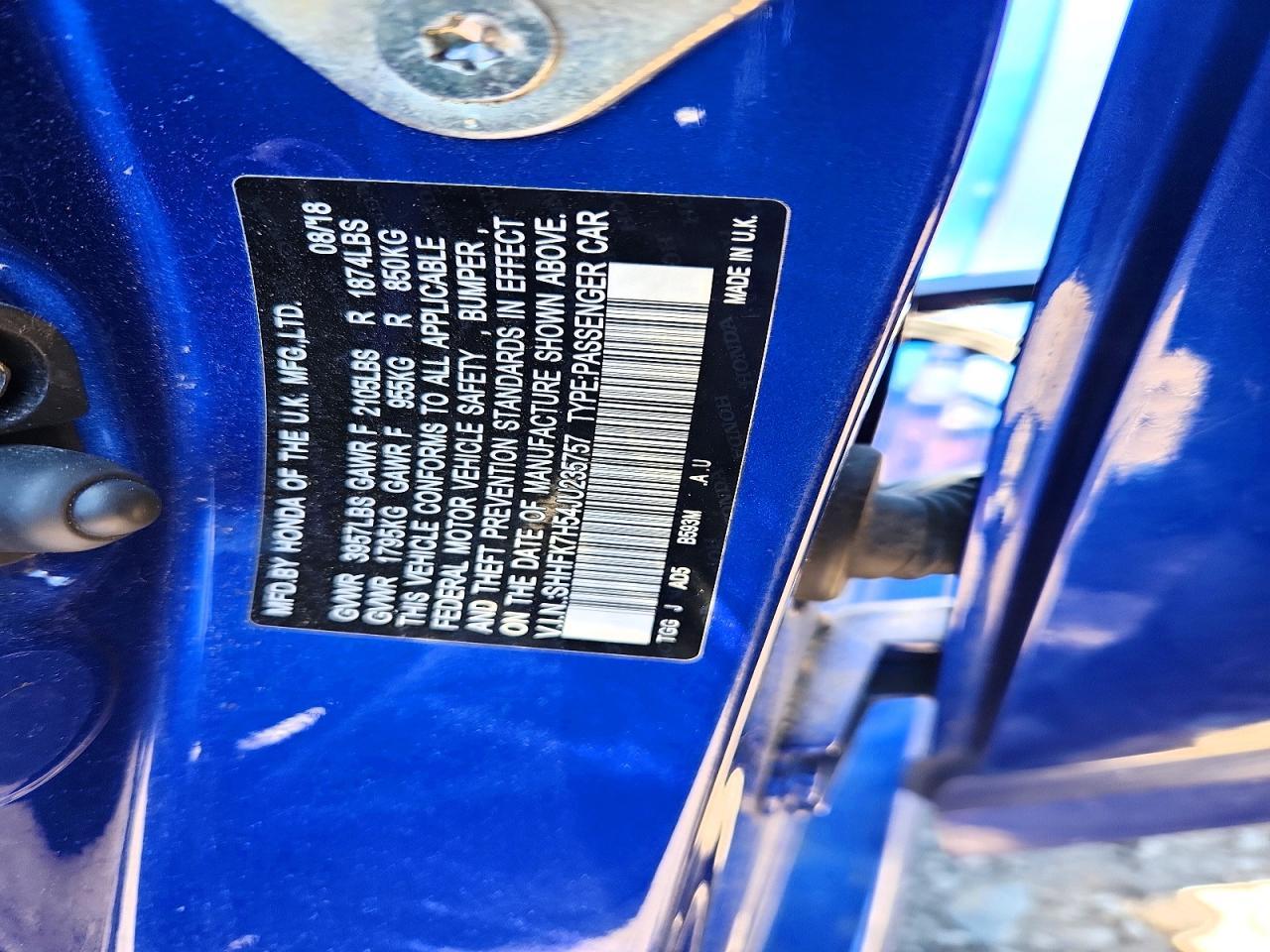 2018 HONDA CIVIC