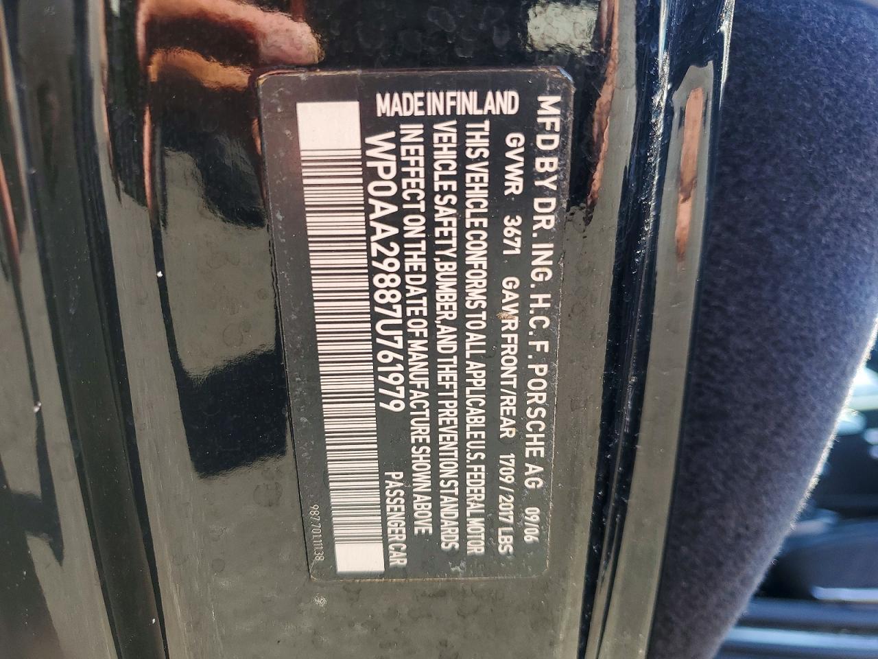 2007 PORSCHE Cayman