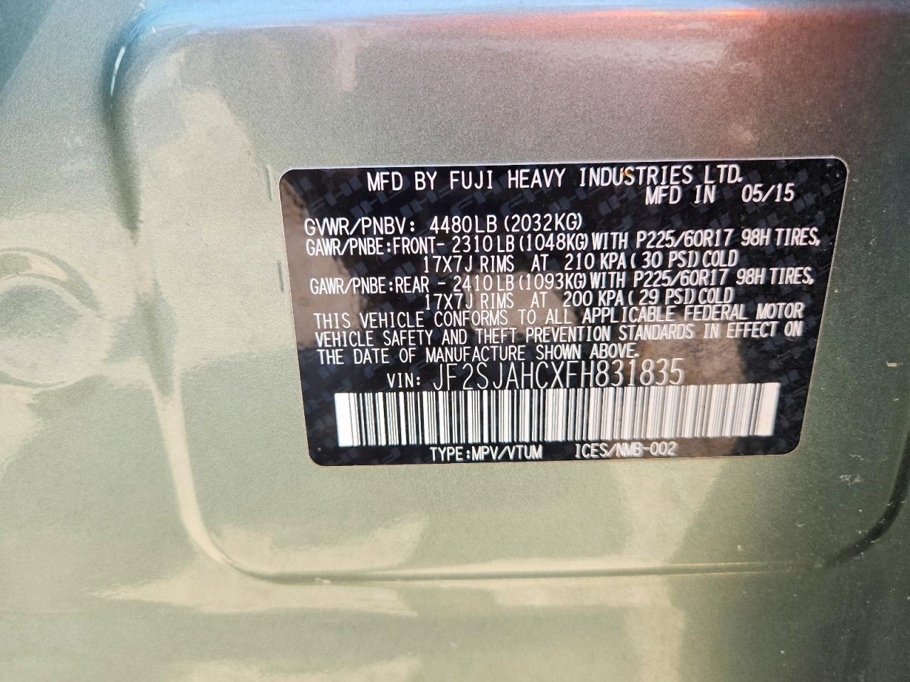 2015 SUBARU FORESTER