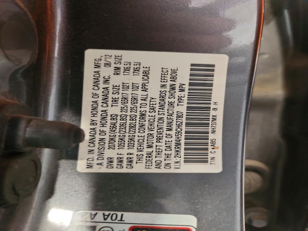 2012 HONDA CR-V