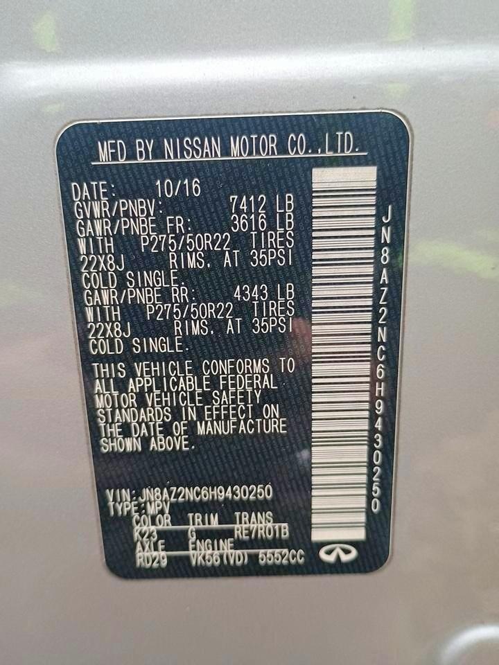 2017 Infi Qx80
