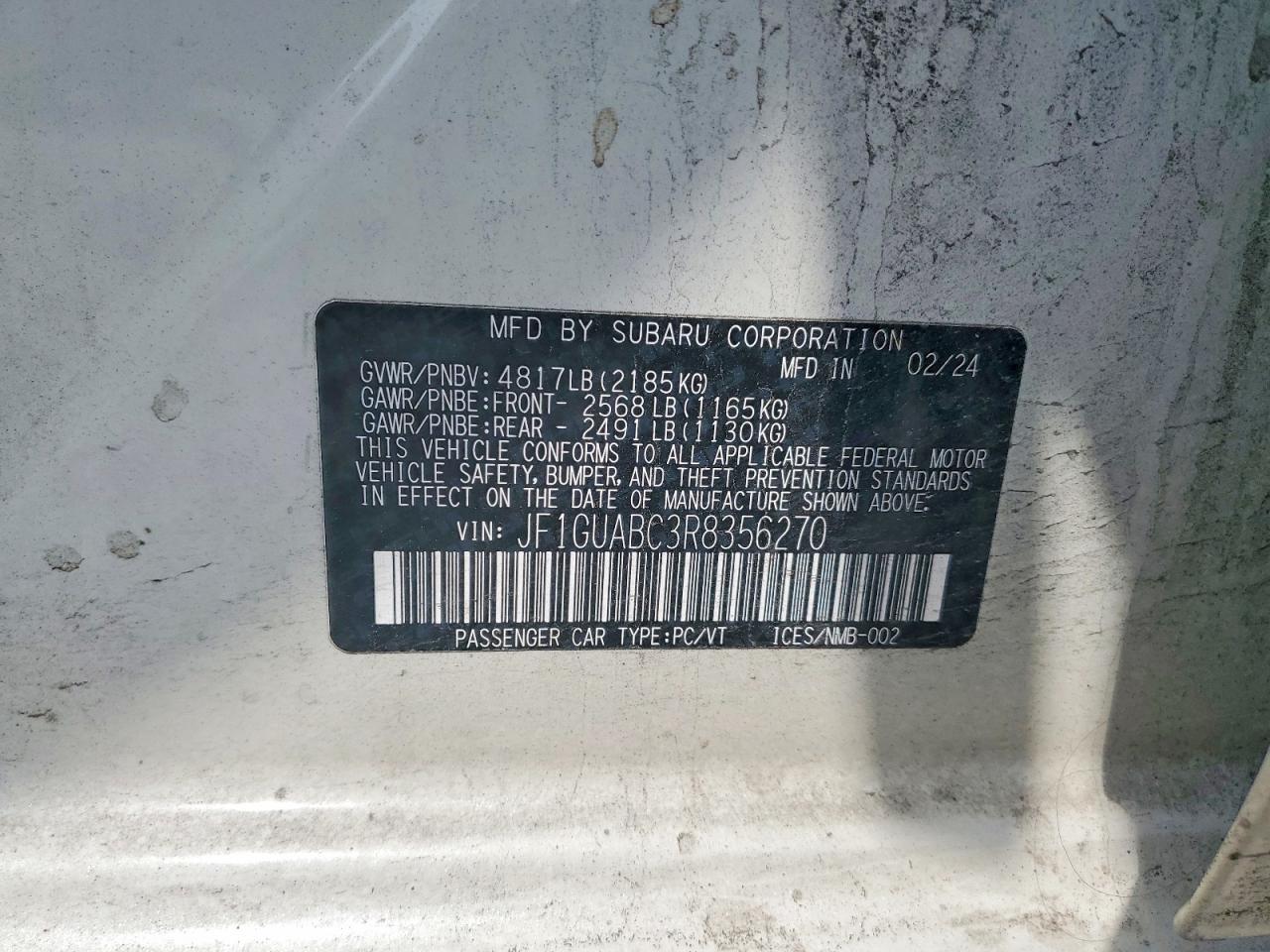 2024 SUBARU IMPREZA