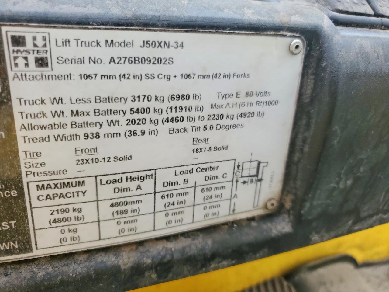 2018 Hyster J50xn