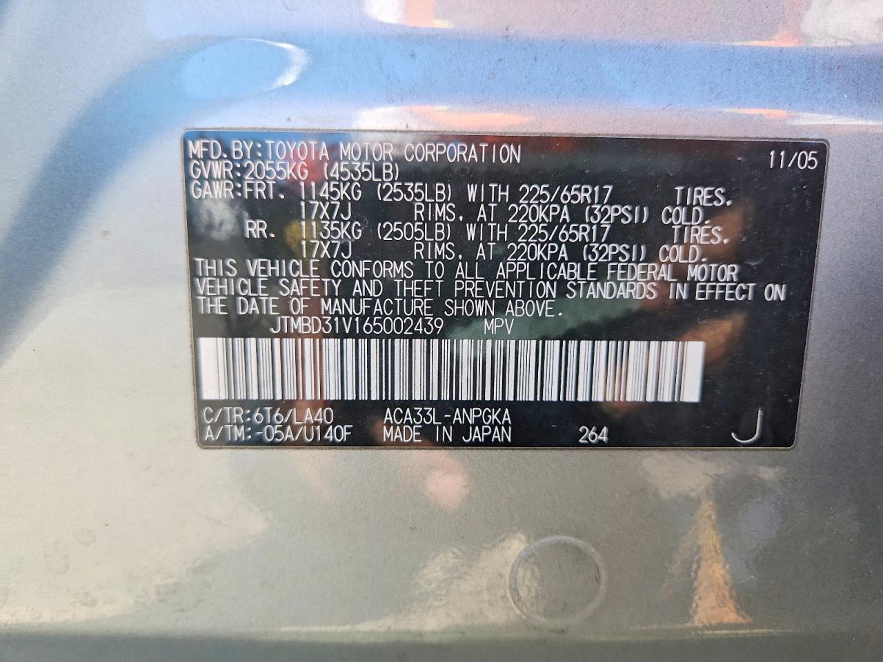 2006 TOYOTA RAV4