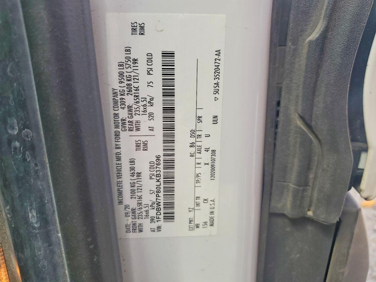 2020 FORD Transit