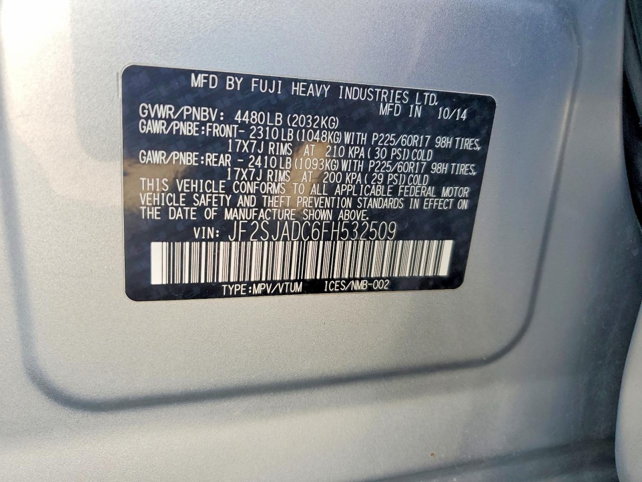 2015 SUBARU FORESTER