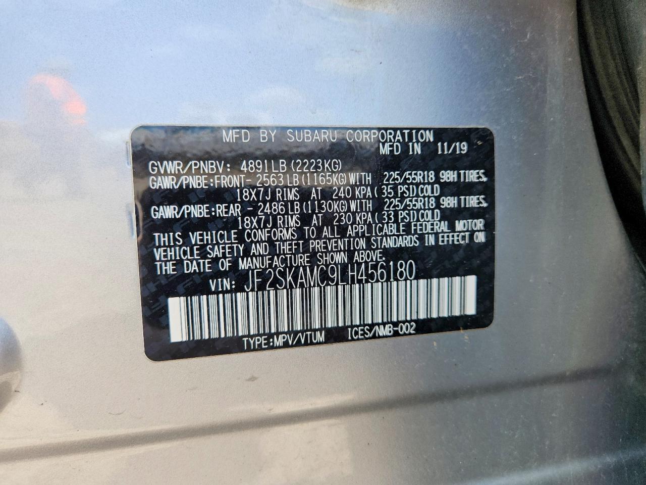 2020 SUBARU FORESTER