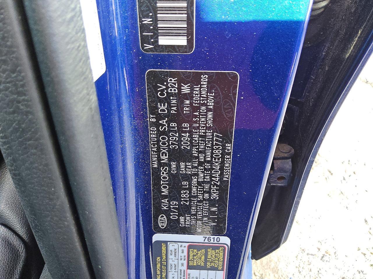 2019 KIA FORTE