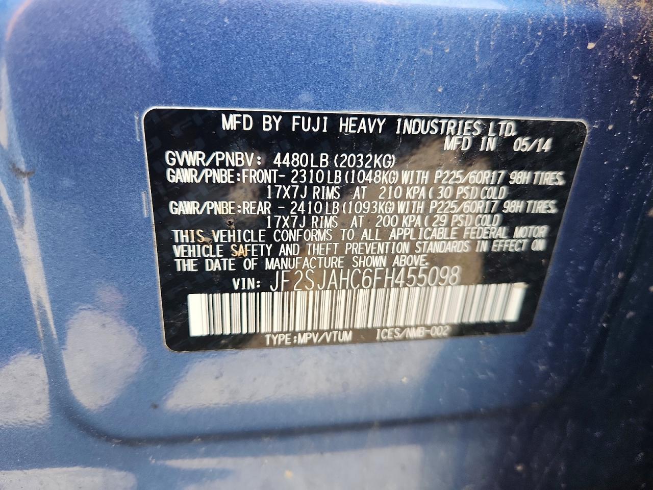 2015 SUBARU FORESTER