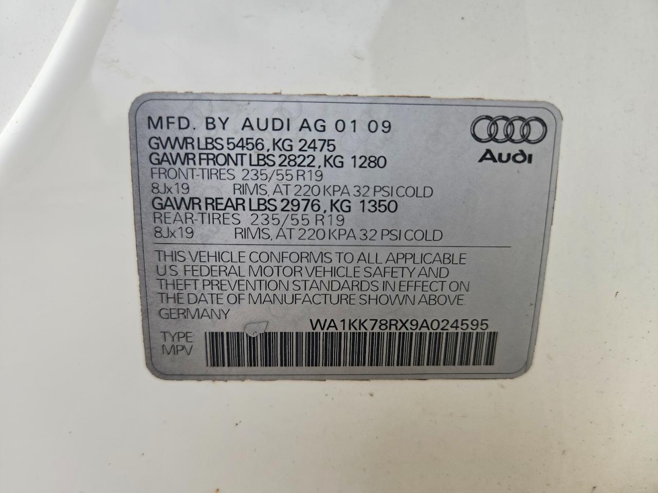 2009 AUDI Q5