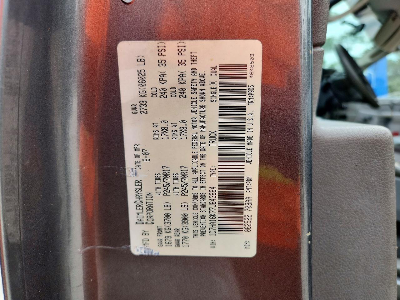 2007 DODGE RAM 1500