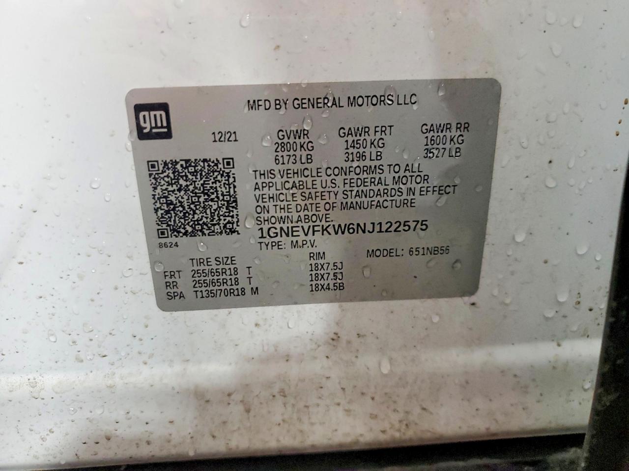 2022 CHEVROLET TRAVERSE