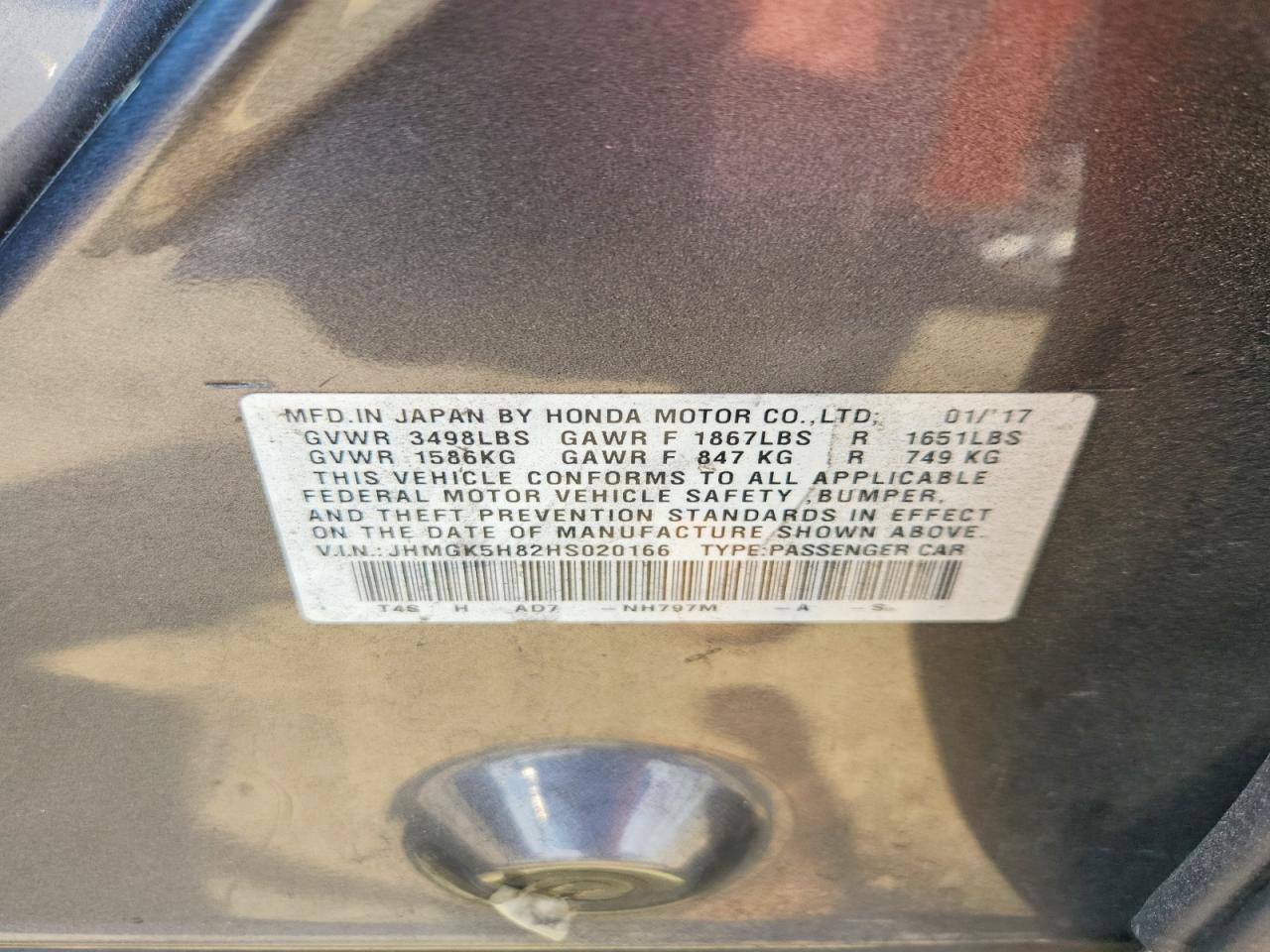 2017 HONDA FIT