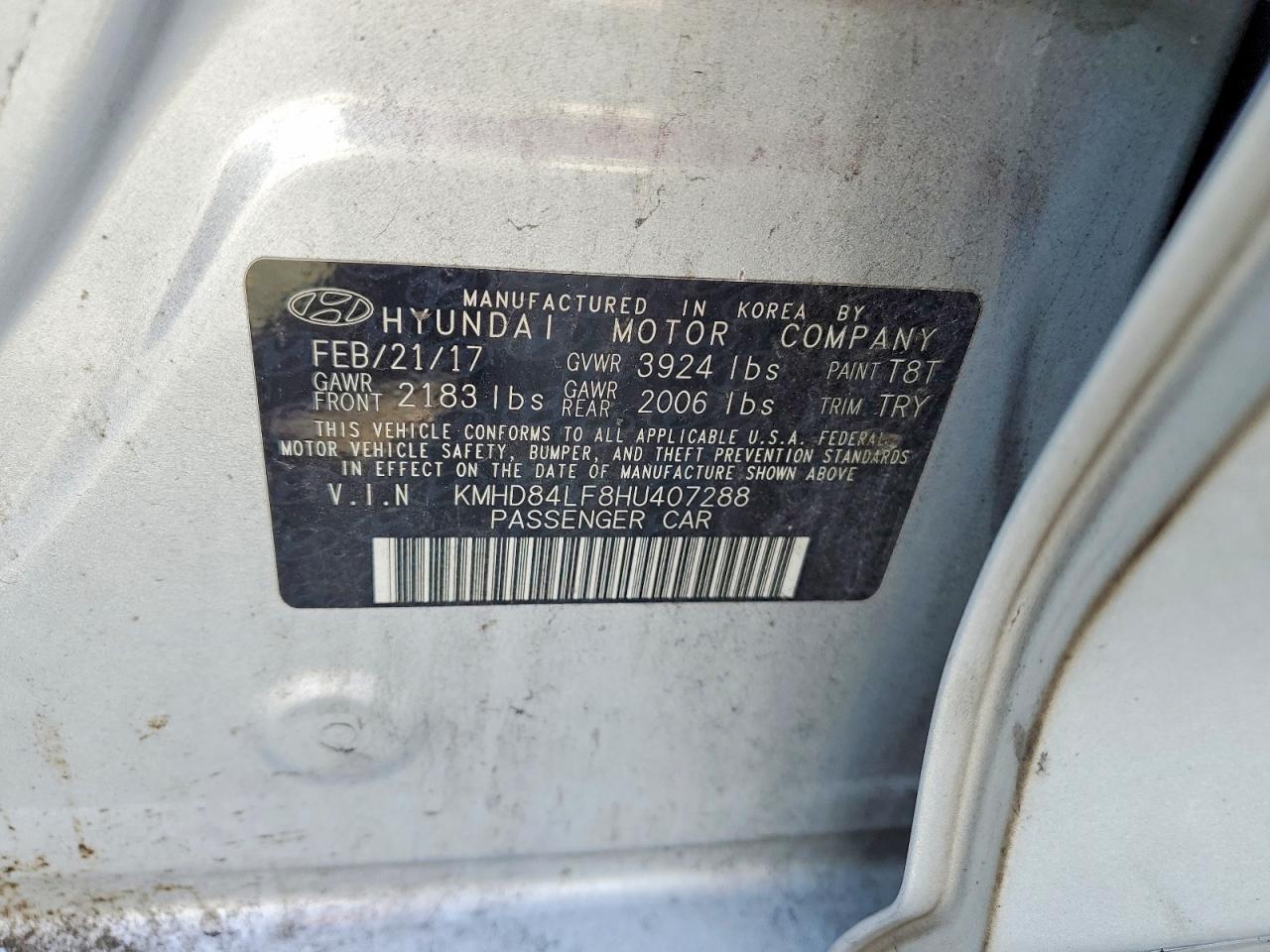 2017 HYUNDAI ELANTRA