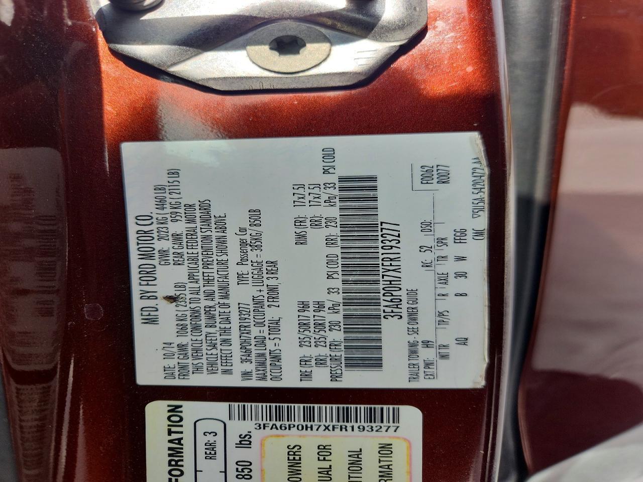 2015 FORD FUSION