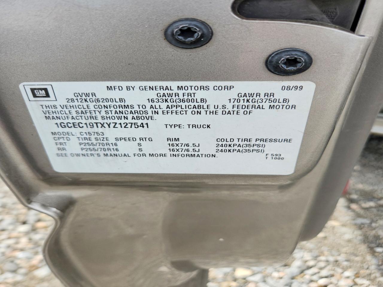 2000 CHEVROLET SILVERADO 1500